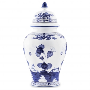 Ginori Oriente Italiano Indaco Potiche Vase w/ Cover